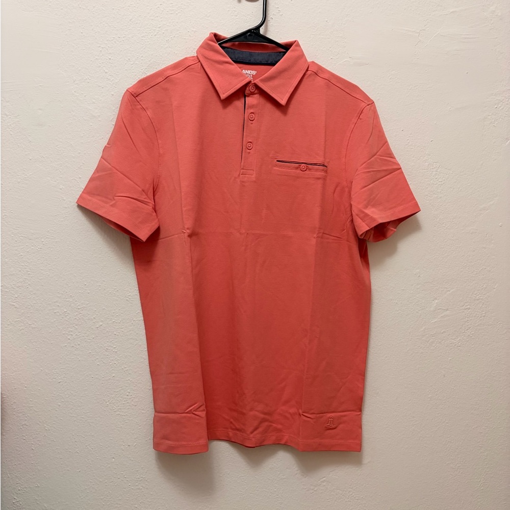 Lands' End Men's Polo Shirt in Coral